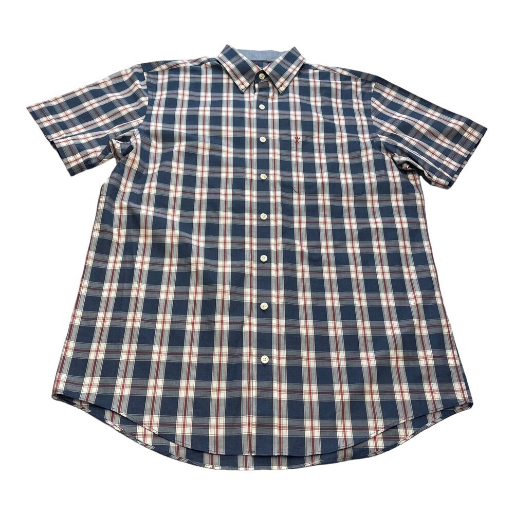 Arrow Shirt Men's Large Tall Multicolor Cotton Plaid Short Sleeve Button-Down